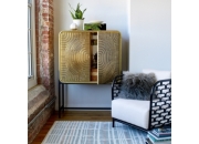 Vlněný koberec Florence Broadhurst, Tortoiseshell Stripe Jade